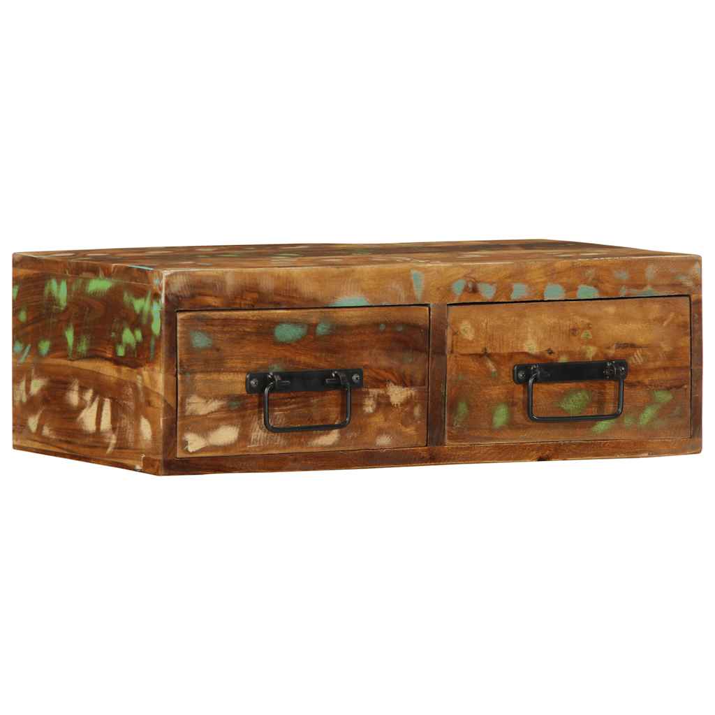 Dulap TV montat pe perete 60x30x19 cm, lemn masiv reciclat GartenMobel Dekor