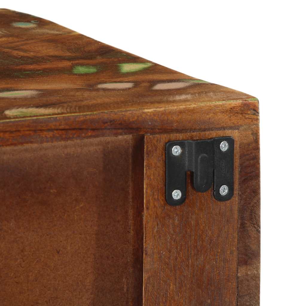 Dulap TV montat pe perete 60x30x19 cm, lemn masiv reciclat GartenMobel Dekor