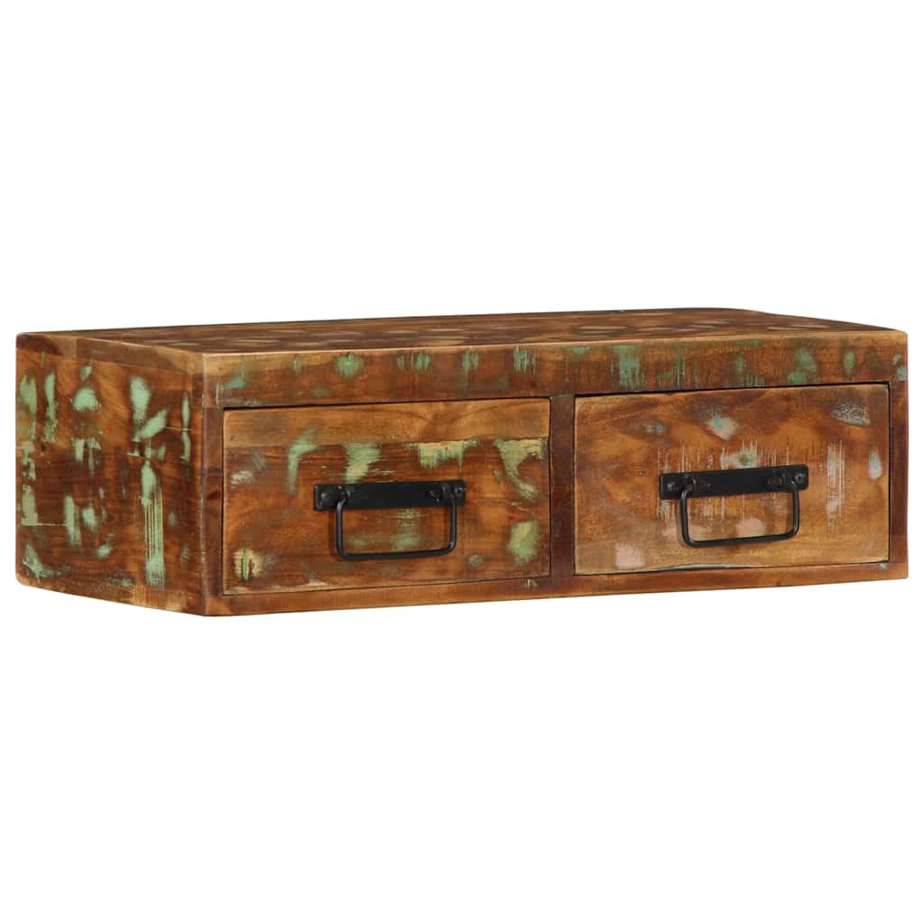 Dulap TV montat pe perete 60x30x19 cm, lemn masiv reciclat GartenMobel Dekor