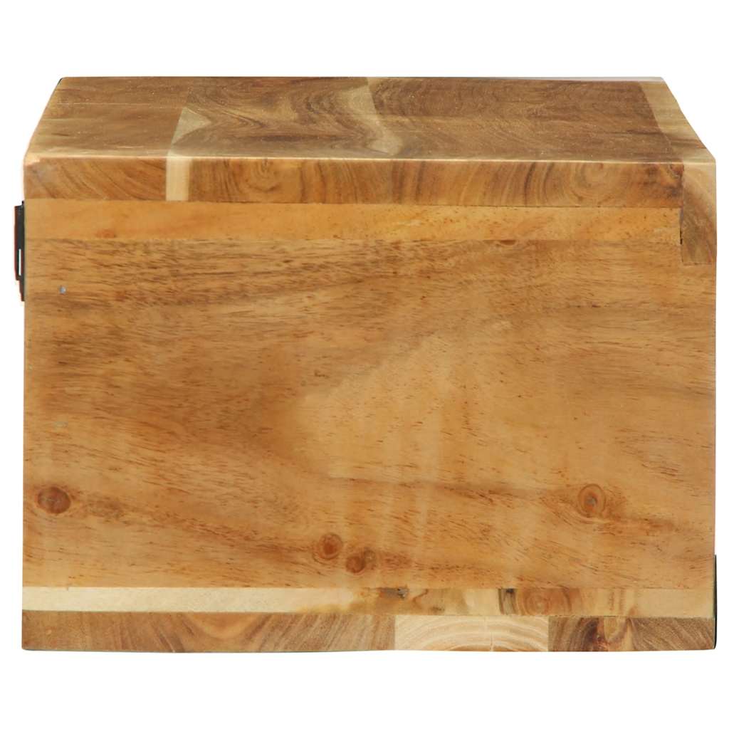 Dulap TV montat pe perete 80x30x19 cm, lemn masiv de acacia GartenMobel Dekor