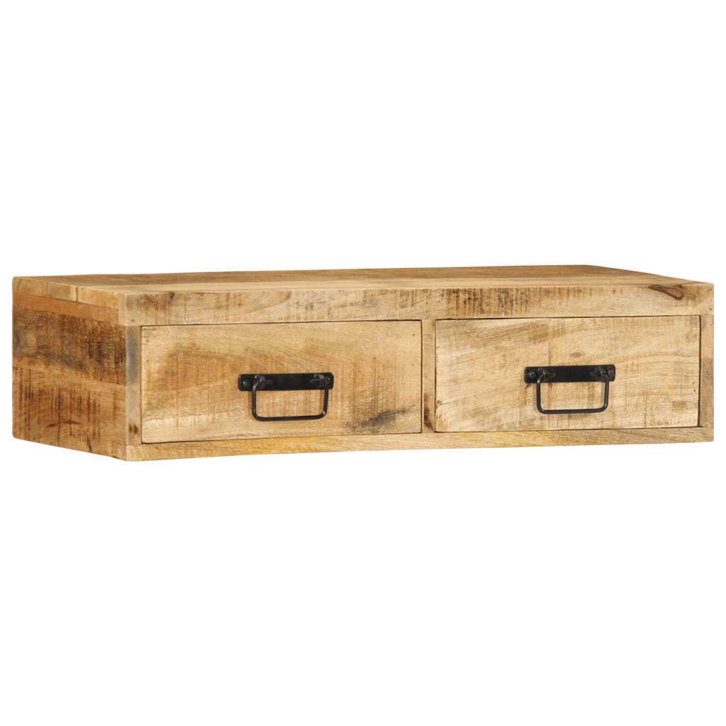 Dulap TV montat pe perete 80x30x19 cm, lemn masiv de mango brut GartenMobel Dekor