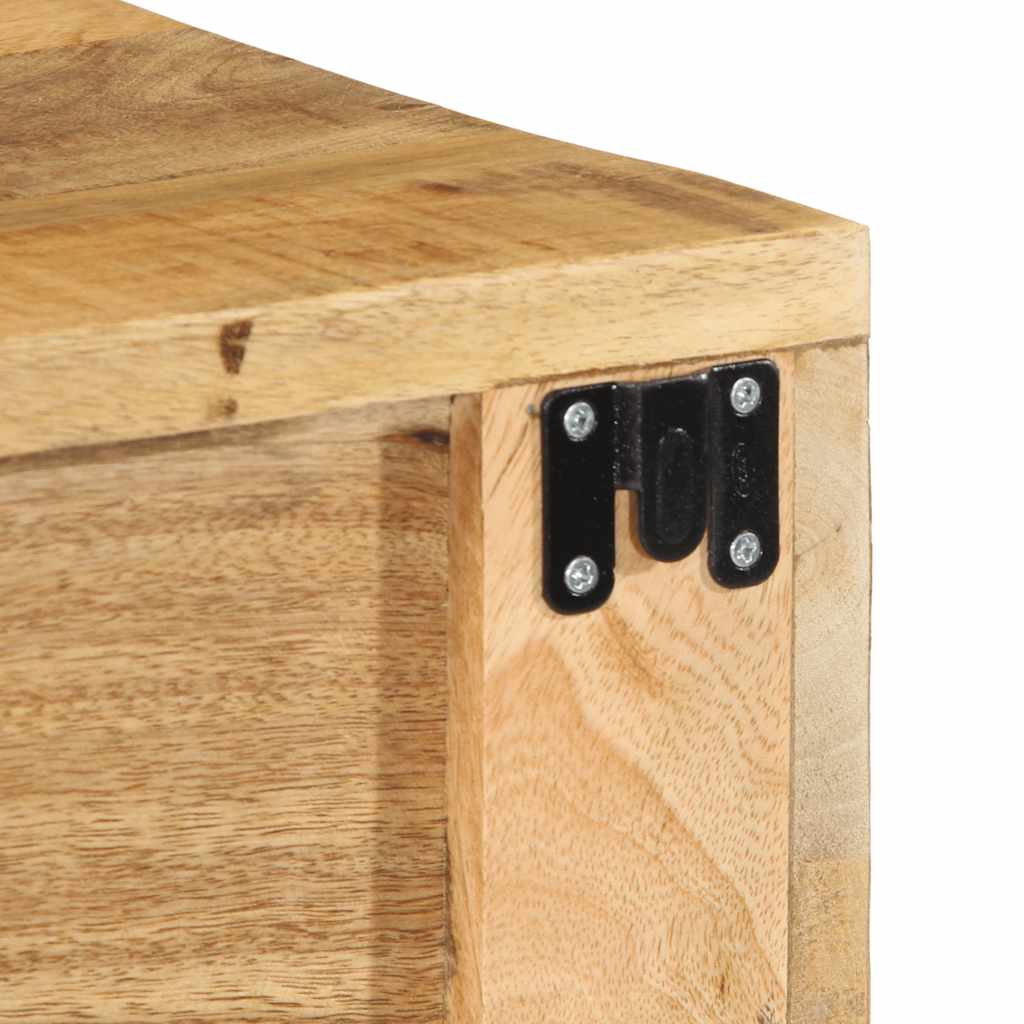 Dulap TV montat pe perete 80x30x19 cm, lemn masiv de mango brut GartenMobel Dekor
