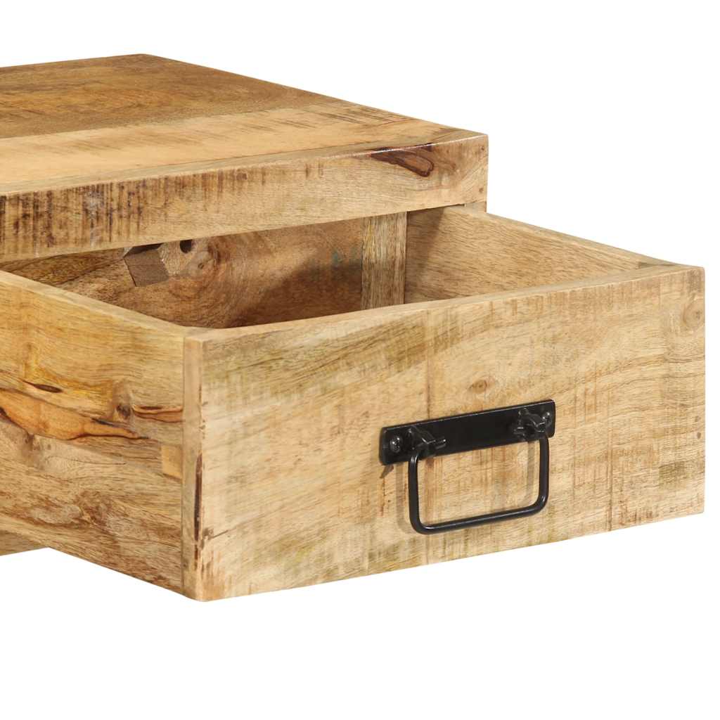 Dulap TV montat pe perete 80x30x19 cm, lemn masiv de mango brut GartenMobel Dekor