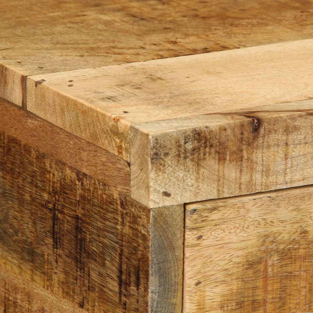 Dulap TV montat pe perete 80x30x19 cm, lemn masiv de mango brut GartenMobel Dekor