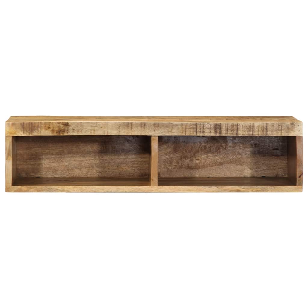 Dulap TV montat pe perete 80x30x19 cm, lemn masiv de mango brut GartenMobel Dekor