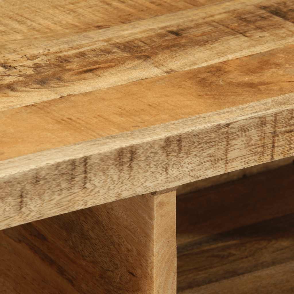 Dulap TV montat pe perete 80x30x19 cm, lemn masiv de mango brut GartenMobel Dekor