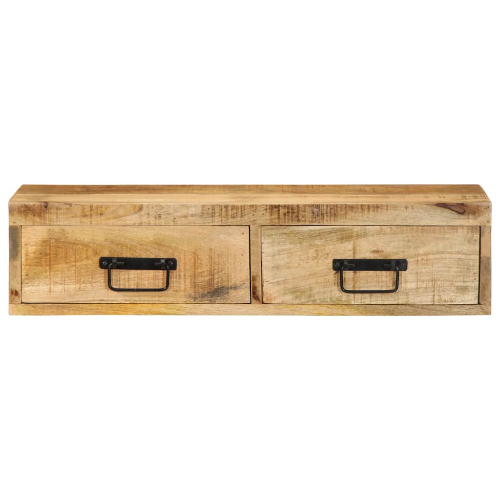 Dulap TV montat pe perete 80x30x19 cm, lemn masiv de mango brut GartenMobel Dekor