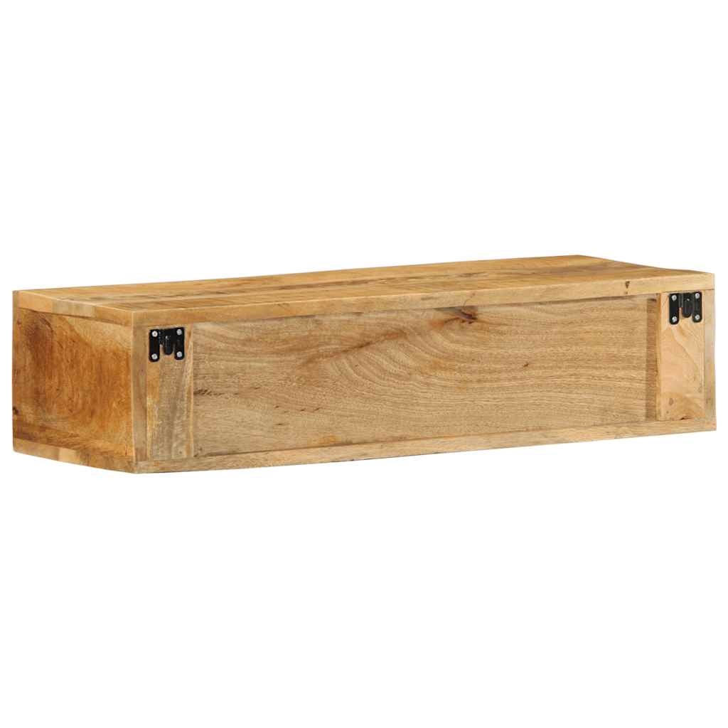 Dulap TV montat pe perete 80x30x19 cm, lemn masiv de mango brut GartenMobel Dekor
