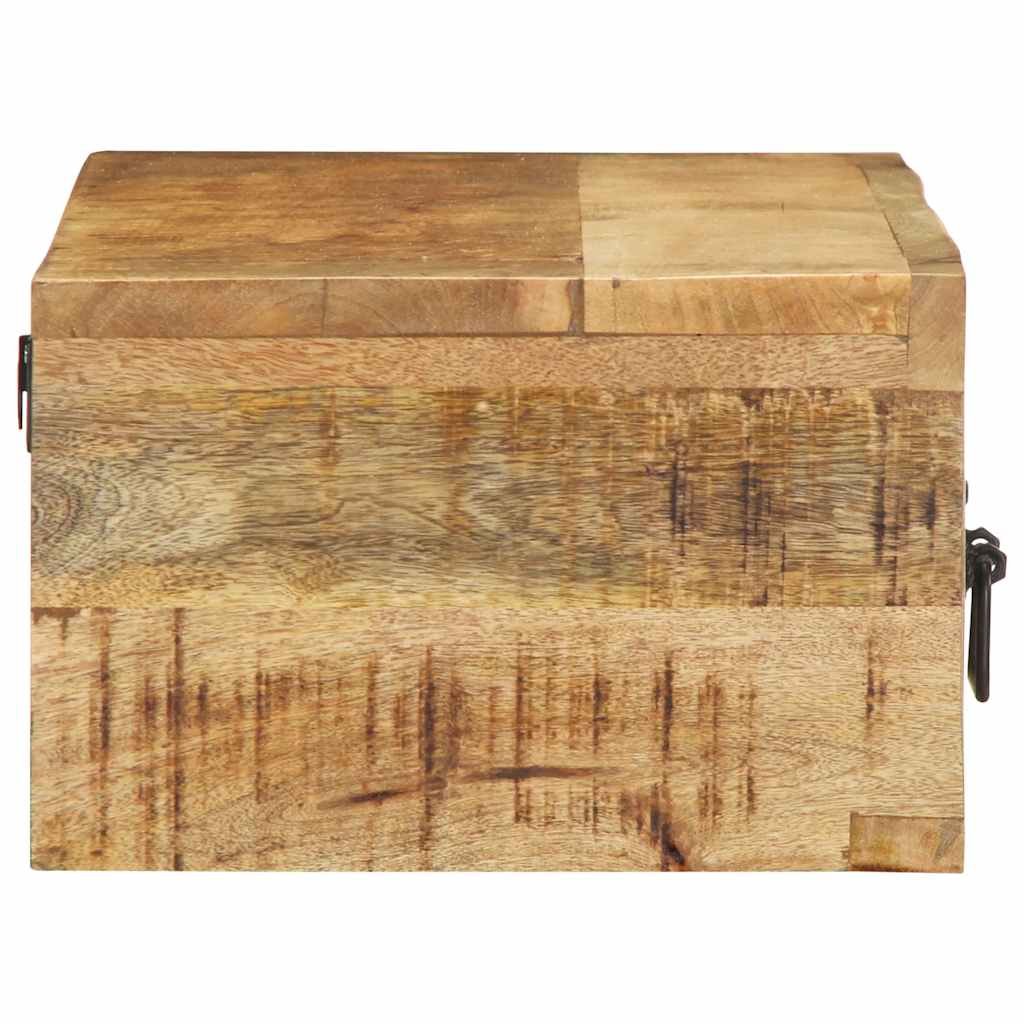 Dulap TV montat pe perete 80x30x19 cm, lemn masiv de mango brut GartenMobel Dekor