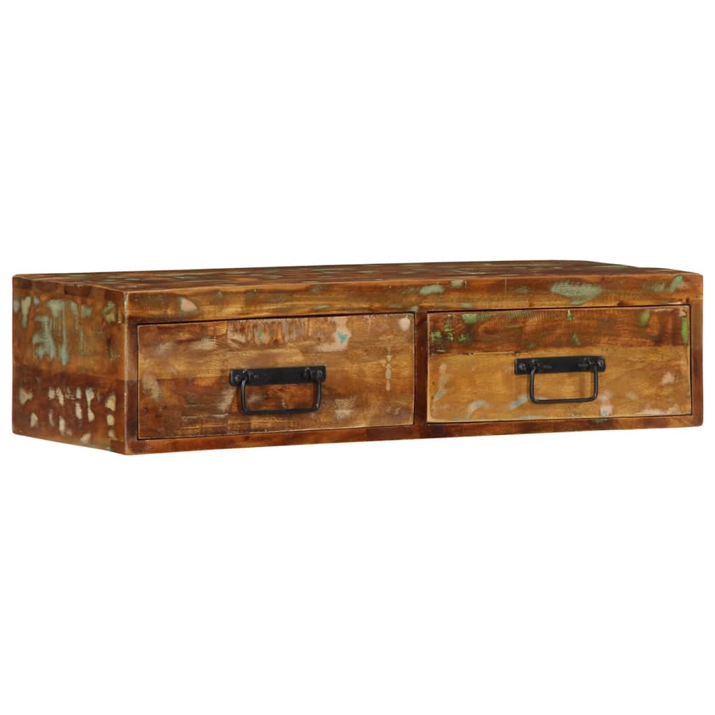 Dulap TV montat pe perete 80x30x19 cm, lemn masiv reciclat GartenMobel Dekor