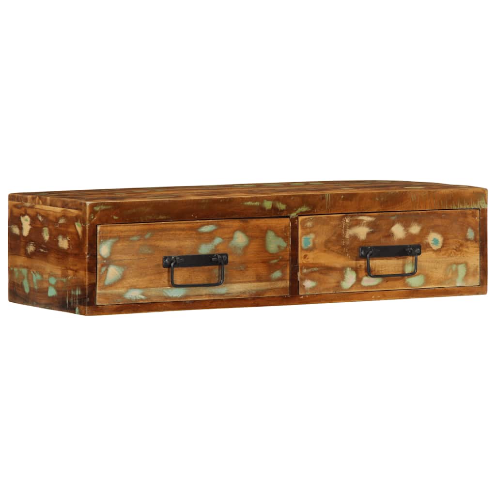 Dulap TV montat pe perete 80x30x19 cm, lemn masiv reciclat GartenMobel Dekor