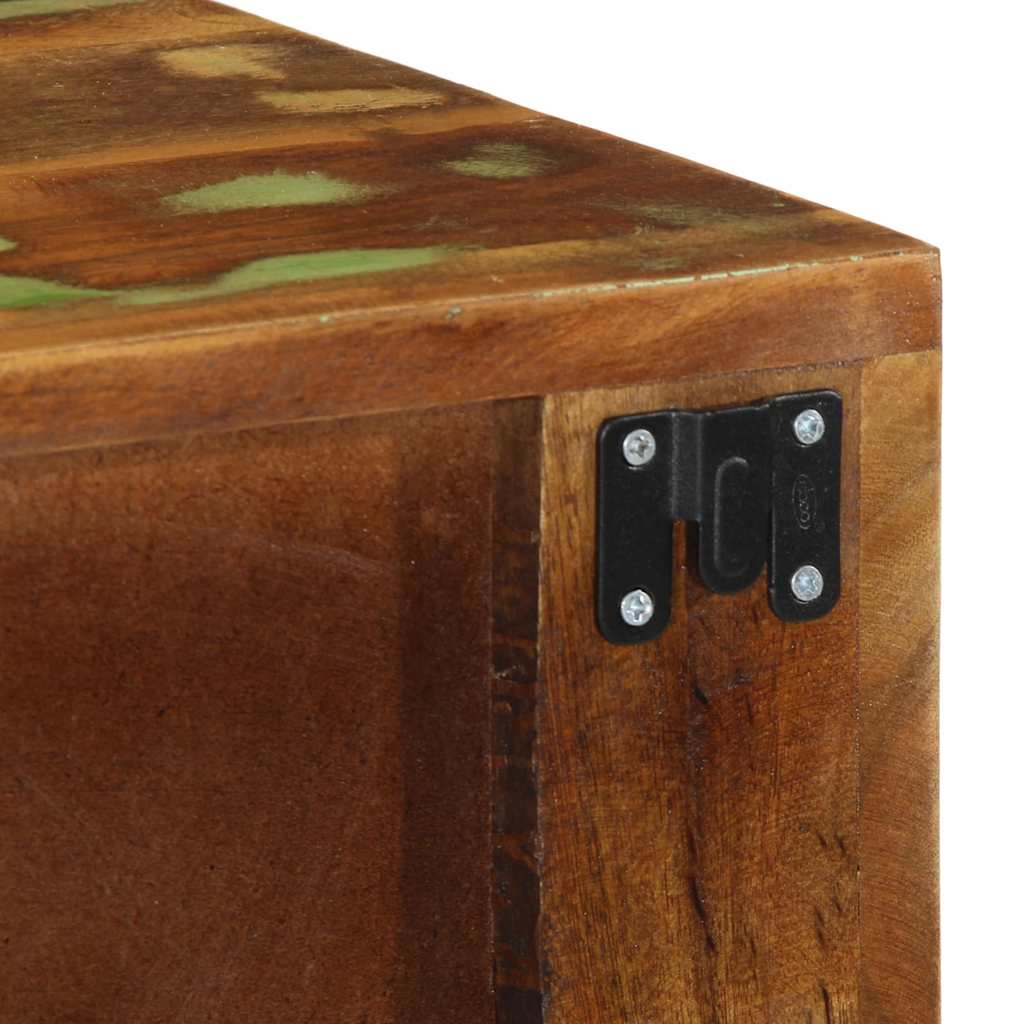 Dulap TV montat pe perete 80x30x19 cm, lemn masiv reciclat GartenMobel Dekor