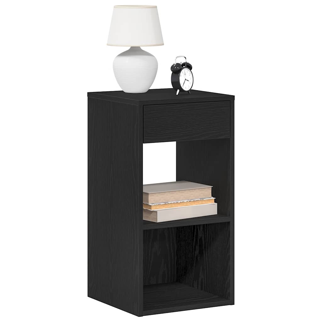 Noptiera cu sertar stejar negru 35x34x66,5 cm GartenMobel Dekor