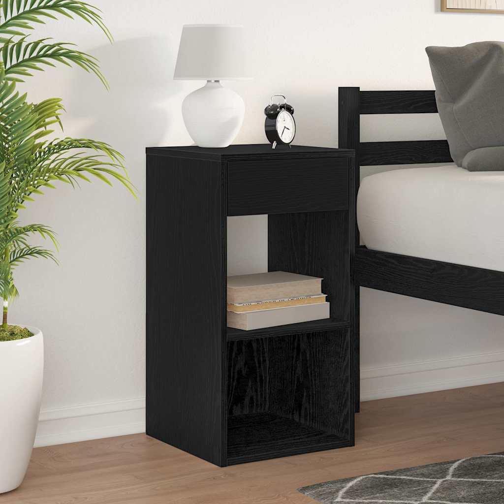 Noptiera cu sertar stejar negru 35x34x66,5 cm GartenMobel Dekor
