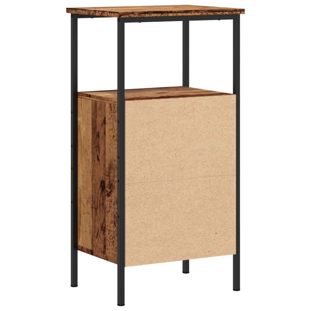 Noptiere, 2 buc, lemn învechit, 41x31x80 cm, lemn prelucrat GartenMobel Dekor