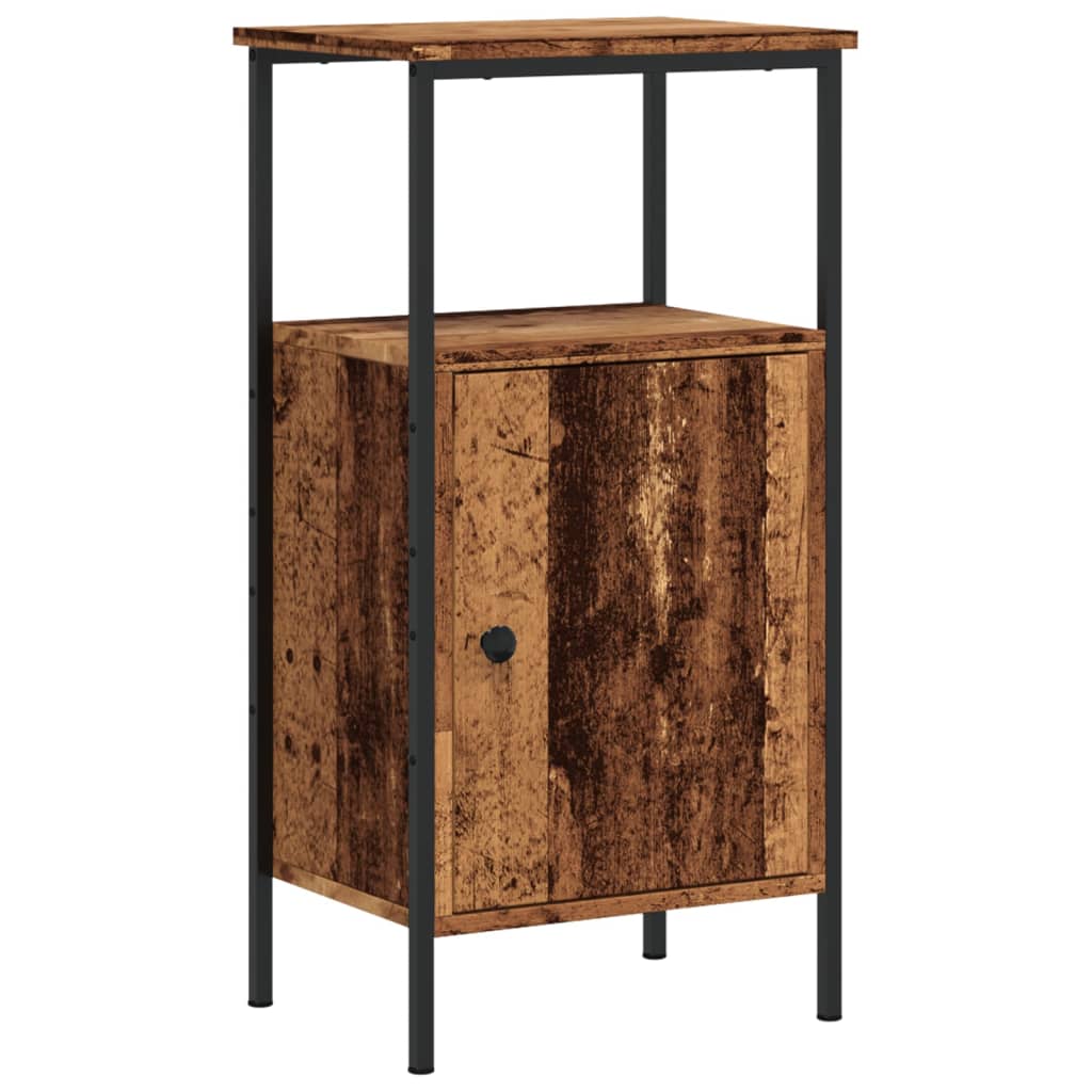 Noptiere, 2 buc, lemn învechit, 41x31x80 cm, lemn prelucrat GartenMobel Dekor