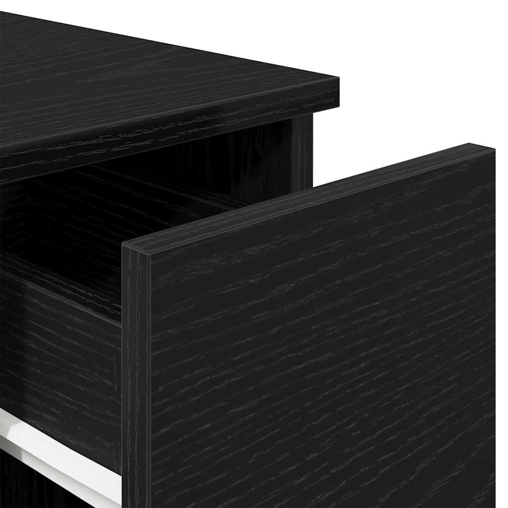 Noptiere cu sertar 2 buc stejar negru 20x36x60 cm GartenMobel Dekor