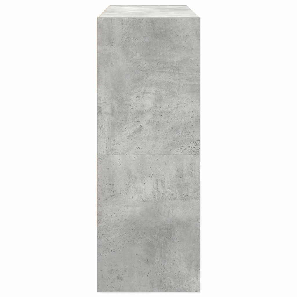 Rafturi de pantofi 2 buc stivuibile beton gri 89,5x30x40 cm GartenMobel Dekor