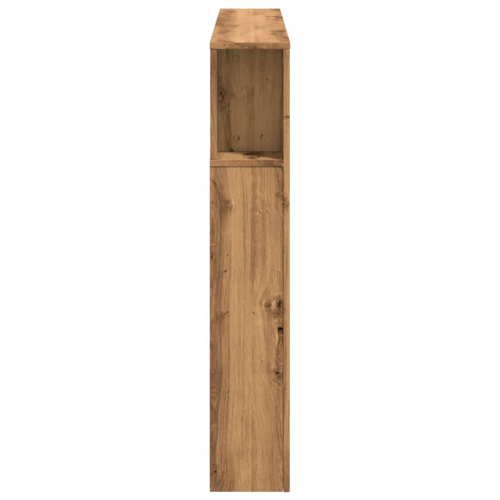 Tăblie de pat cu LED, stejar artizanal, 140x18,5x103,5 cm, lemn GartenMobel Dekor