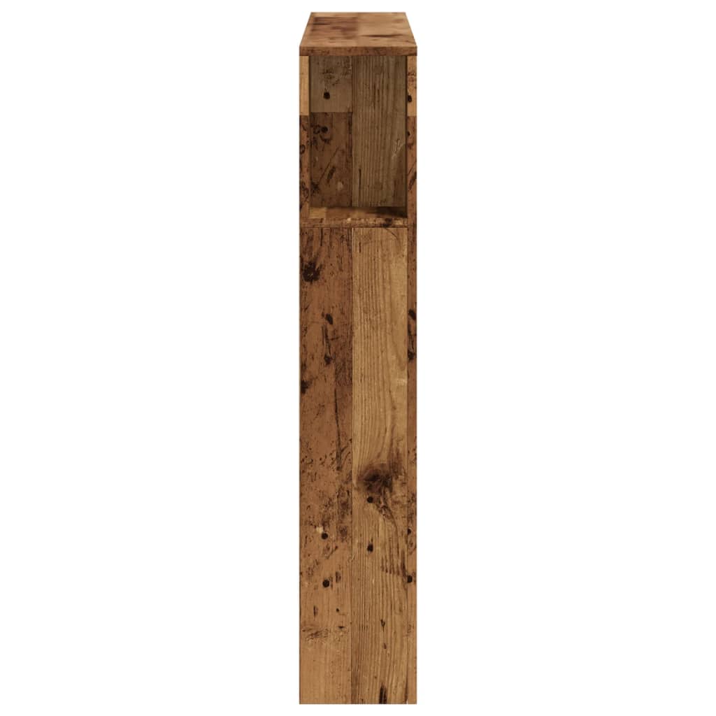 Tăblie pat cu LED lemn vechi 100x18,5x103,5 cm lemn prelucrat GartenMobel Dekor