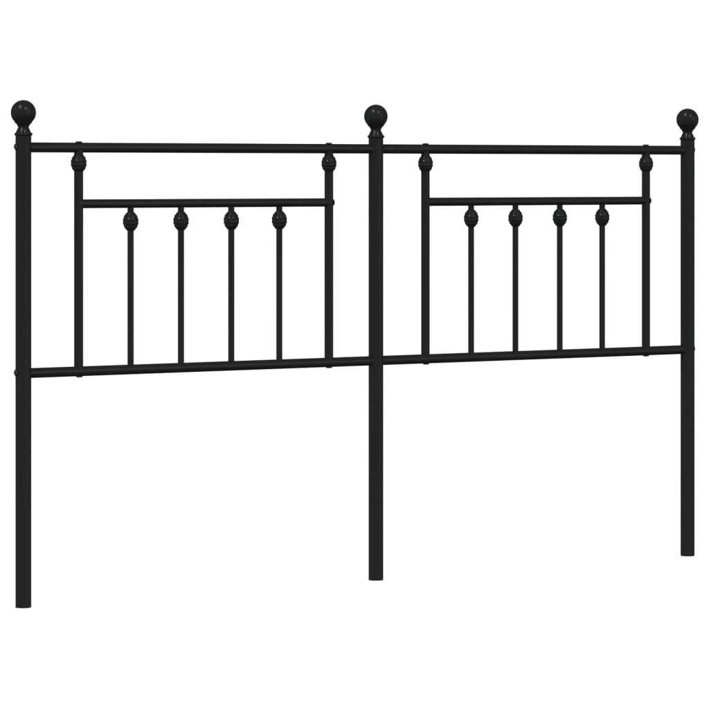 Tăblie de pat metalică, negru, 160 cm GartenMobel Dekor