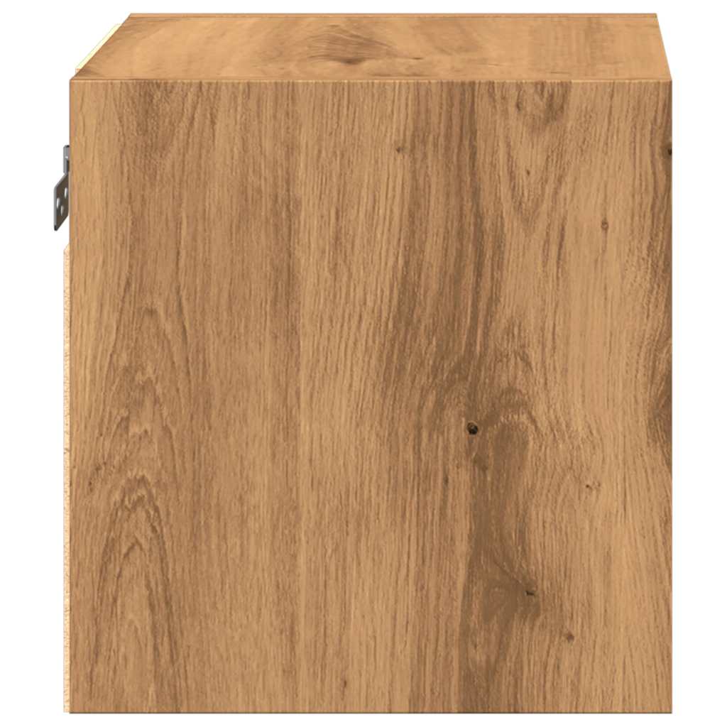 Comode TV cu lumini LED, 2 buc. Stejar artizanal 30x28,5x30 cm GartenMobel Dekor