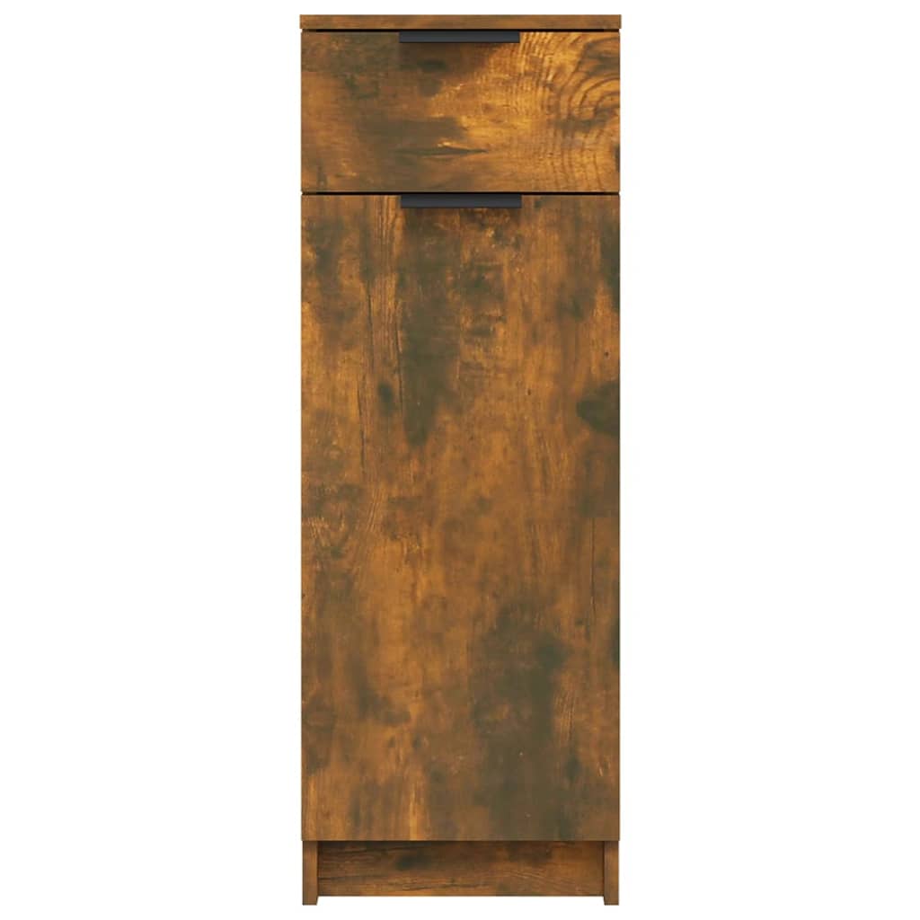Dulap de baie, stejar fumuriu, 32x34x90 cm, lemn prelucrat GartenMobel Dekor