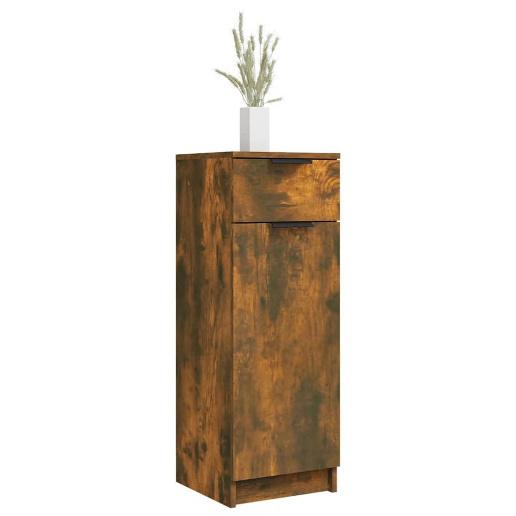 Dulap de baie, stejar fumuriu, 32x34x90 cm, lemn prelucrat GartenMobel Dekor