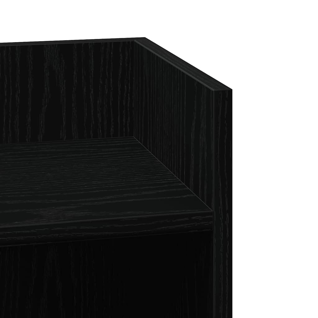 Mese laterale 2 buc cu raft negru 25,5x27x60 cm GartenMobel Dekor