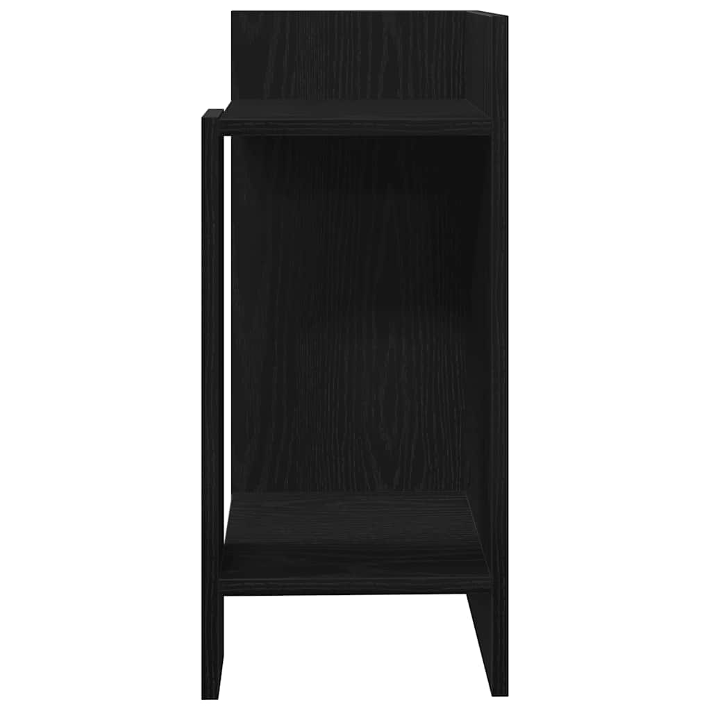 Mese laterale 2 buc cu raft negru 25,5x27x60 cm GartenMobel Dekor