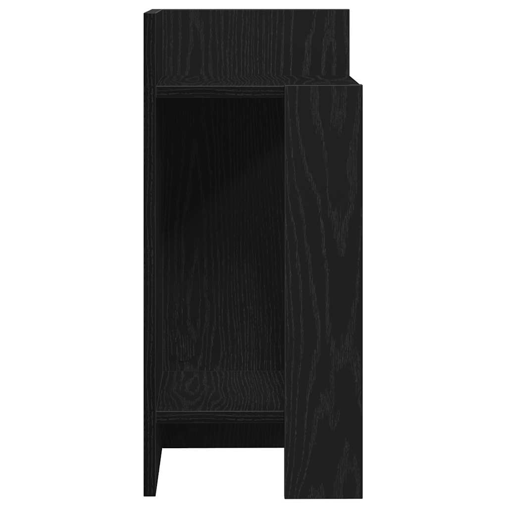 Mese laterale 2 buc cu raft negru 25,5x27x60 cm GartenMobel Dekor