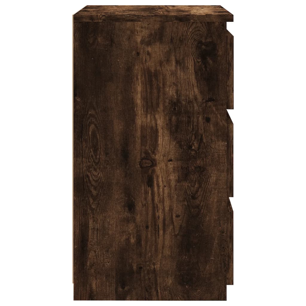 Noptiere, 2 buc., stejar fumuriu, 40x35x62,5 cm, lemn prelucrat GartenMobel Dekor