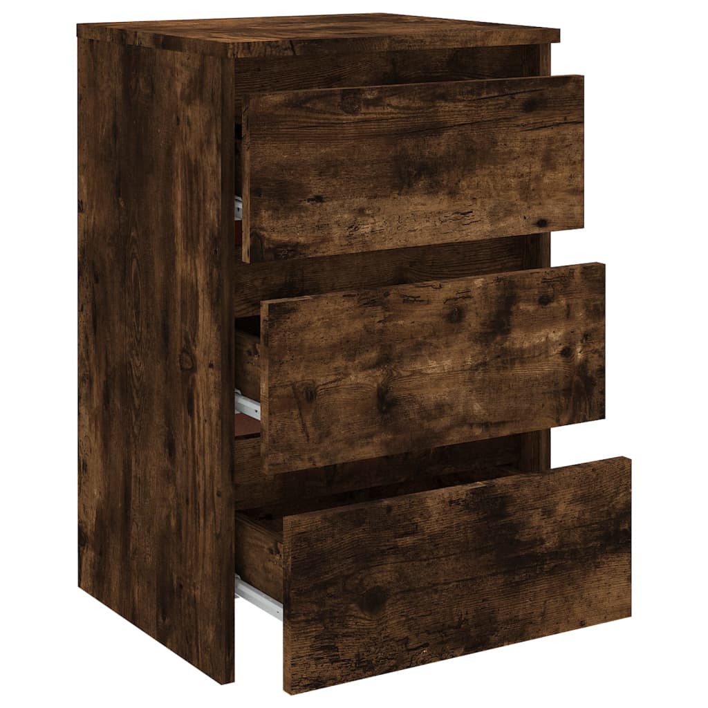 Noptiere, 2 buc., stejar fumuriu, 40x35x62,5 cm, lemn prelucrat GartenMobel Dekor