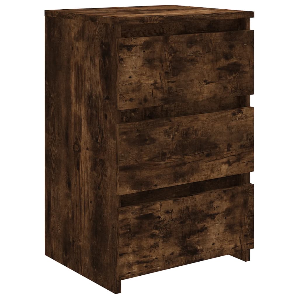 Noptiere, 2 buc., stejar fumuriu, 40x35x62,5 cm, lemn prelucrat GartenMobel Dekor
