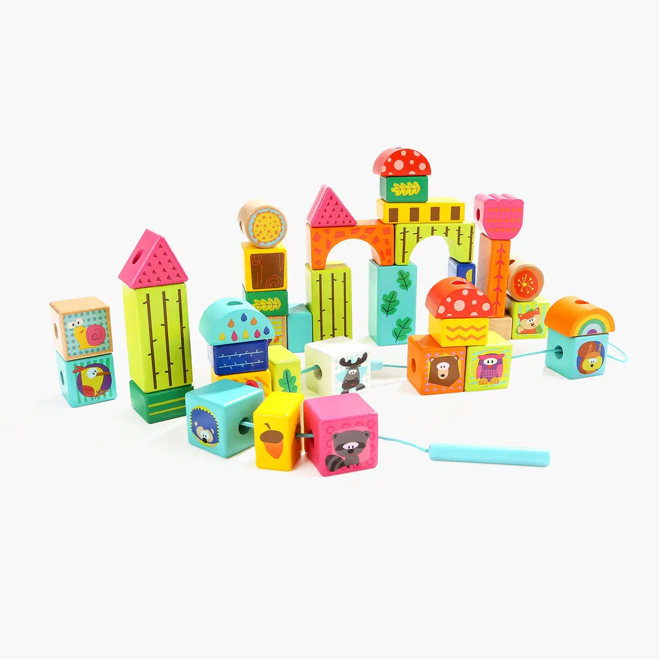 Set de constructie - Animalute din padure PlayLearn Toys