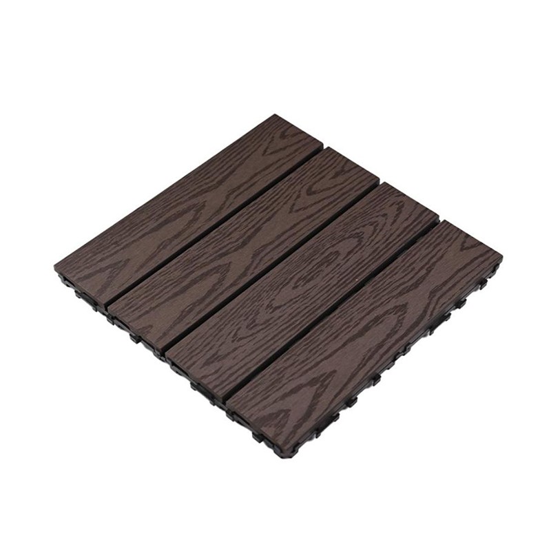 Placa wpc decking exterior, 30x30 cm, sistem interconectare click, grosime 2.2 cm, gri MultiMark GlobalProd
