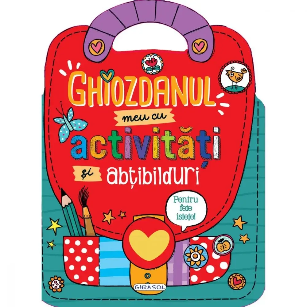 Ghiozdanul meu cu activitati si abtibilduri pentru fete PlayLearn Toys