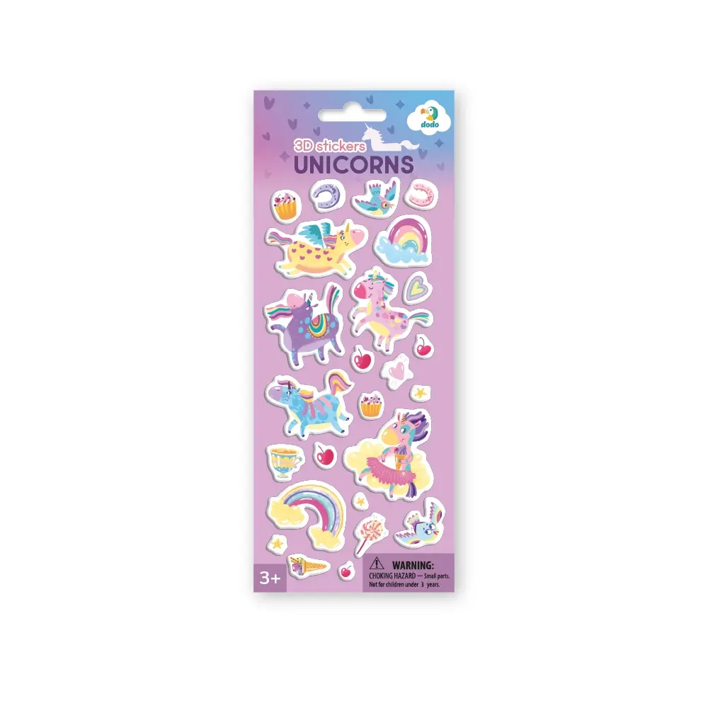 Set abtibilduri 3D - Unicorni PlayLearn Toys