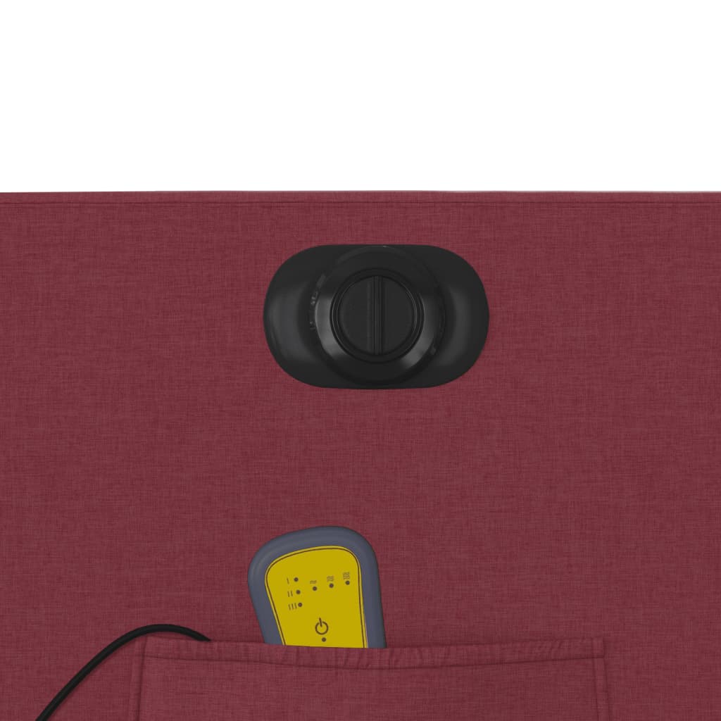 Fotoliu electric de masaj rabatabil, roșu vin, textil GartenMobel Dekor