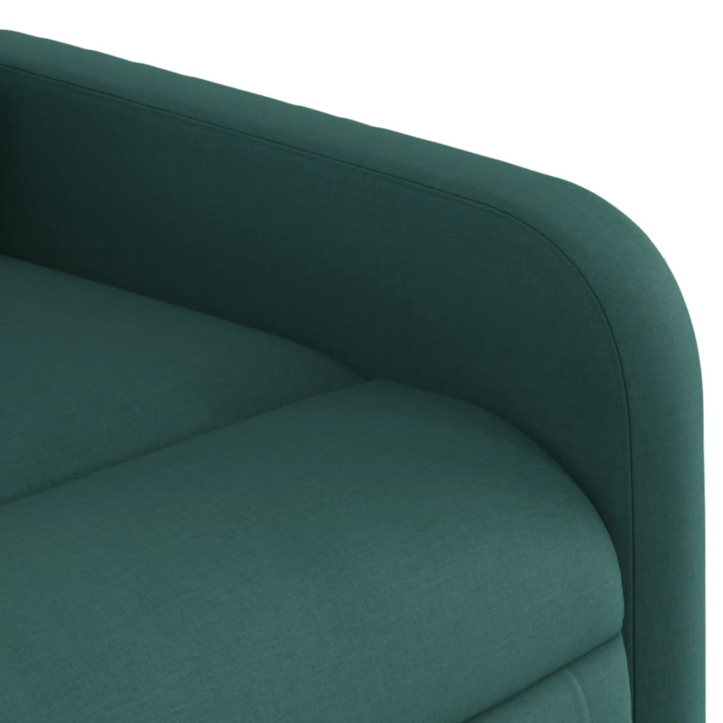 Fotoliu electric de masaj rabatabil, verde închis, textil GartenMobel Dekor