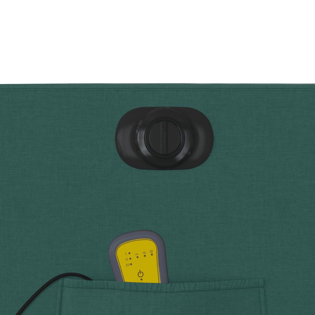 Fotoliu electric de masaj rabatabil, verde închis, textil GartenMobel Dekor