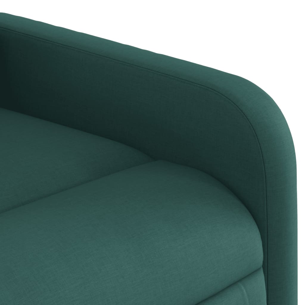 Fotoliu electric masaj rabatabil / ridicare verde închis textil GartenMobel Dekor