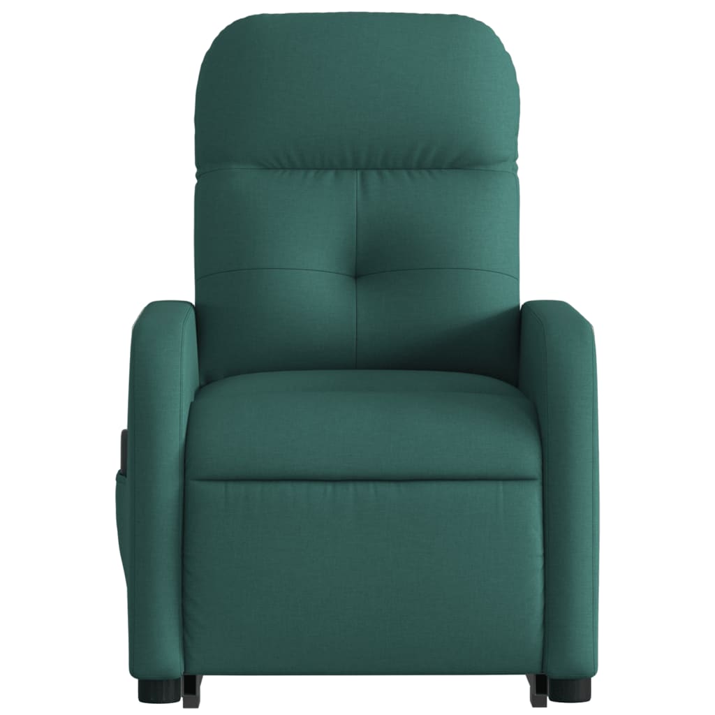 Fotoliu electric masaj rabatabil / ridicare verde închis textil GartenMobel Dekor