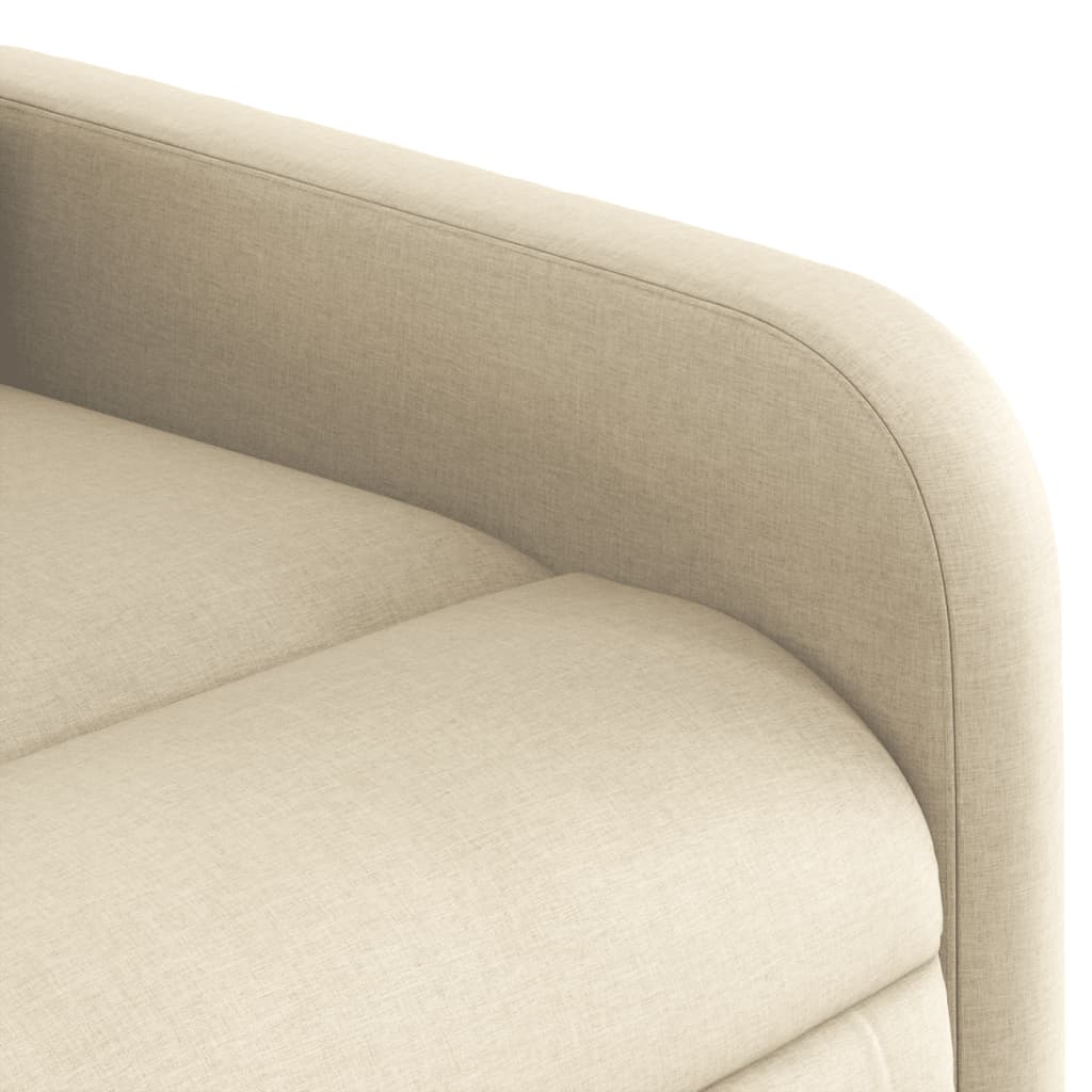 Fotoliu electric rabatabil cu ridicare, crem, textil GartenMobel Dekor
