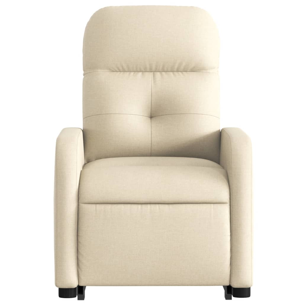 Fotoliu electric rabatabil cu ridicare, crem, textil GartenMobel Dekor