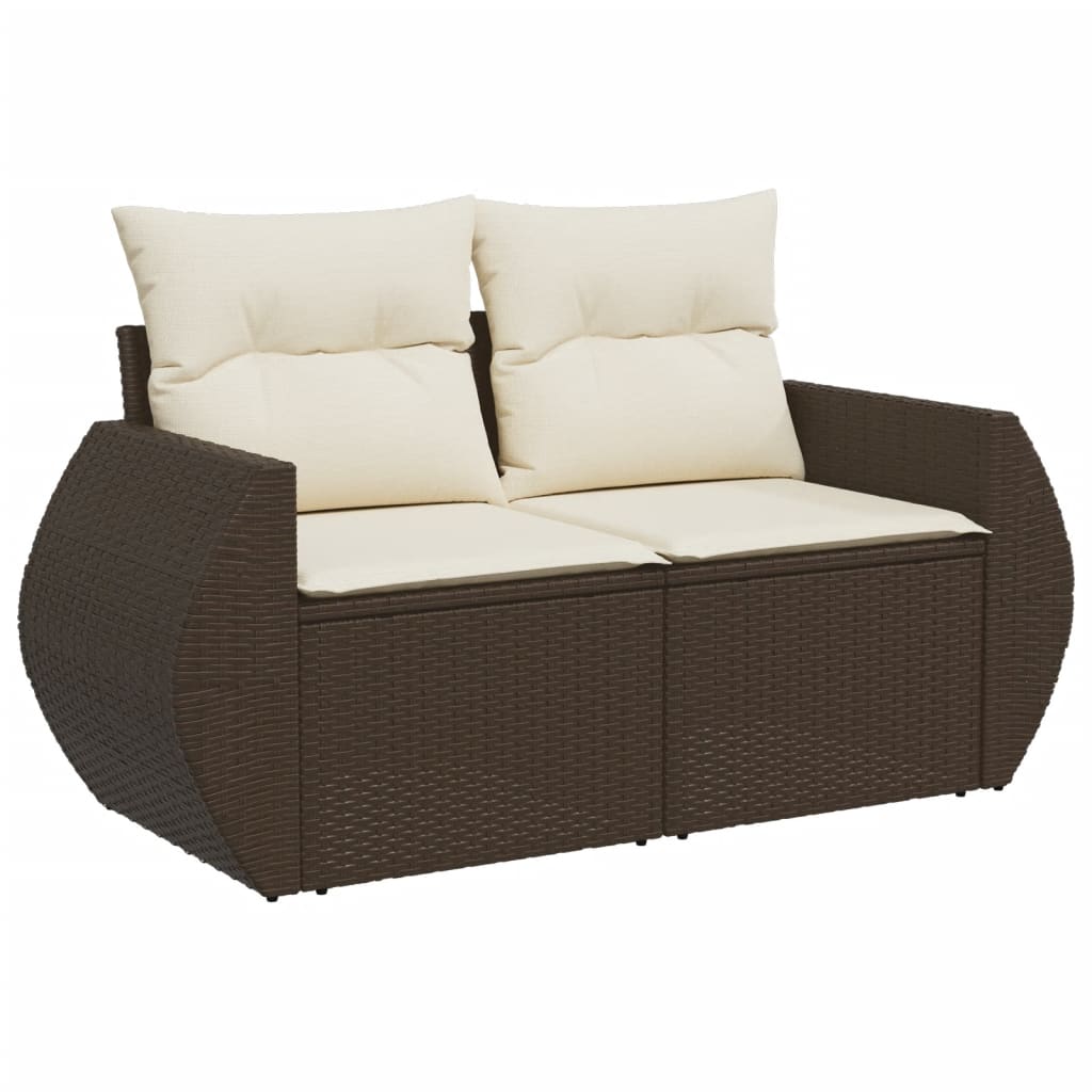Set canapele de grădină cu perne, 6 piese, maro, poliratan GartenMobel Dekor