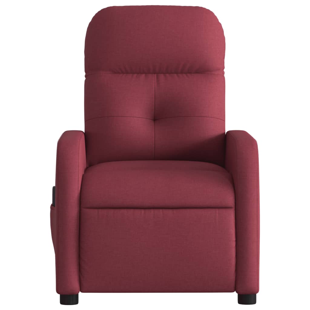 Fotoliu de masaj rabatabil, roșu vin, material textil GartenMobel Dekor