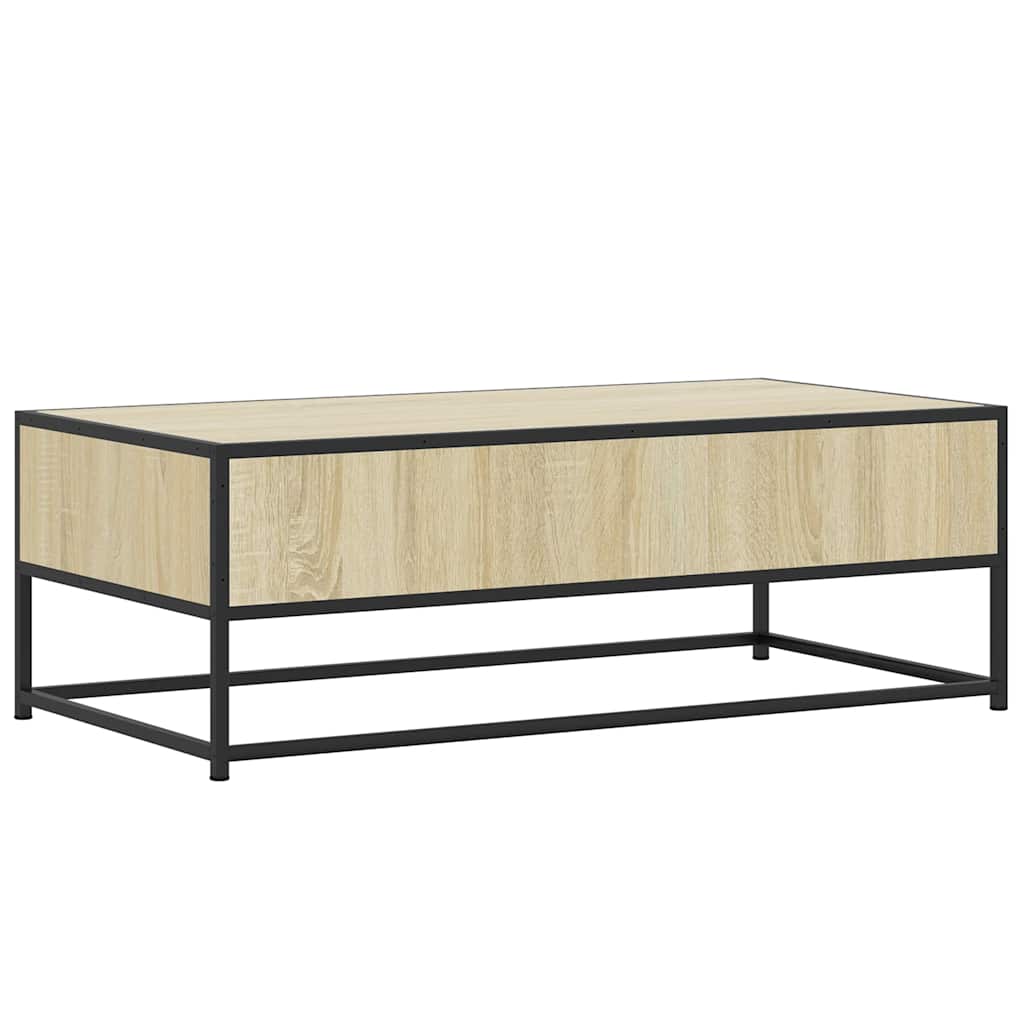 Măsuță cafea stejar sonoma 100x50x35 cm lemn prelucrat și metal GartenMobel Dekor