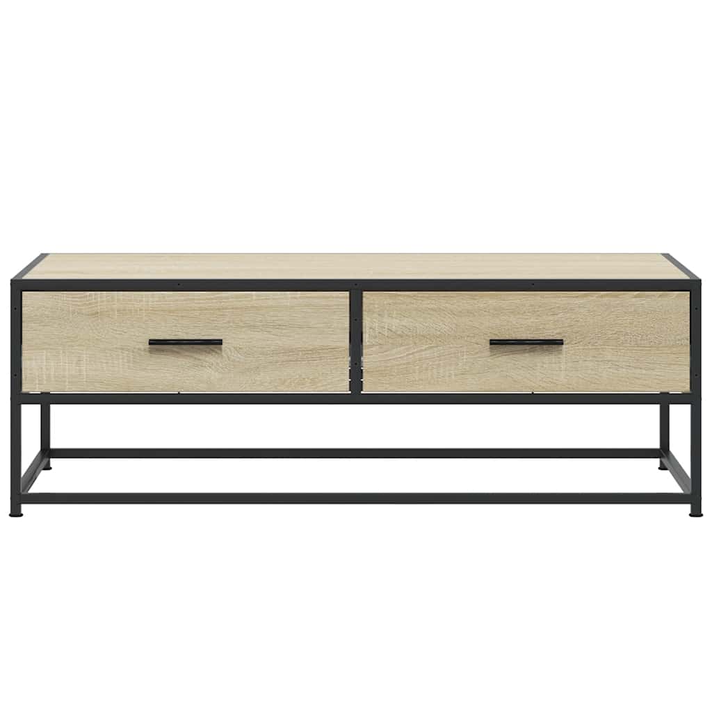 Măsuță cafea stejar sonoma 100x50x35 cm lemn prelucrat și metal GartenMobel Dekor