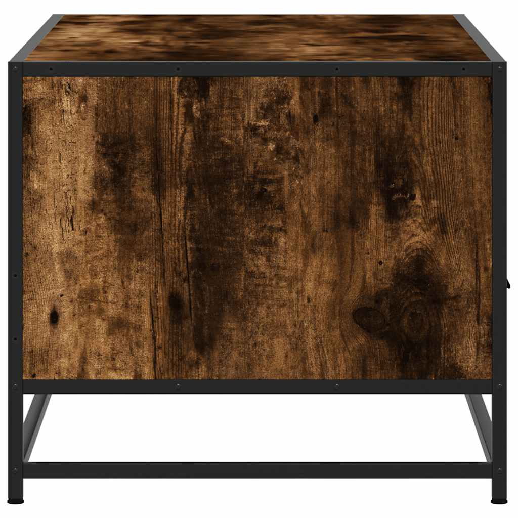 Măsuță cafea, stejar fumuriu 100x50x45 cm lemn prelucrat/metal GartenMobel Dekor